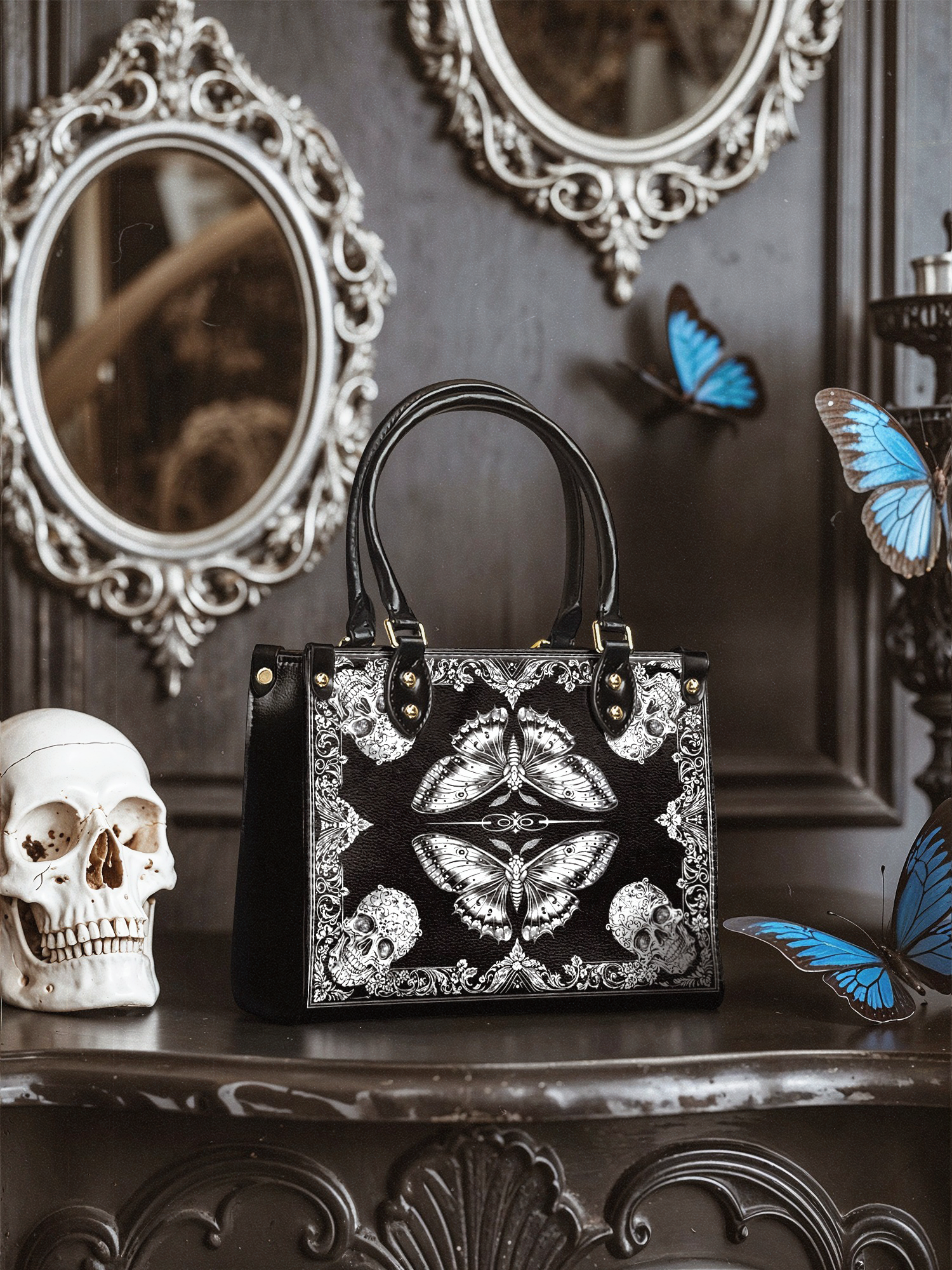 "Mothwing" Small Leather Bag
