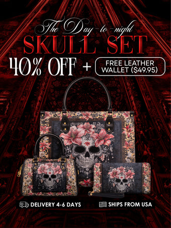 "Roselace" The Day-to-Night Skull Set