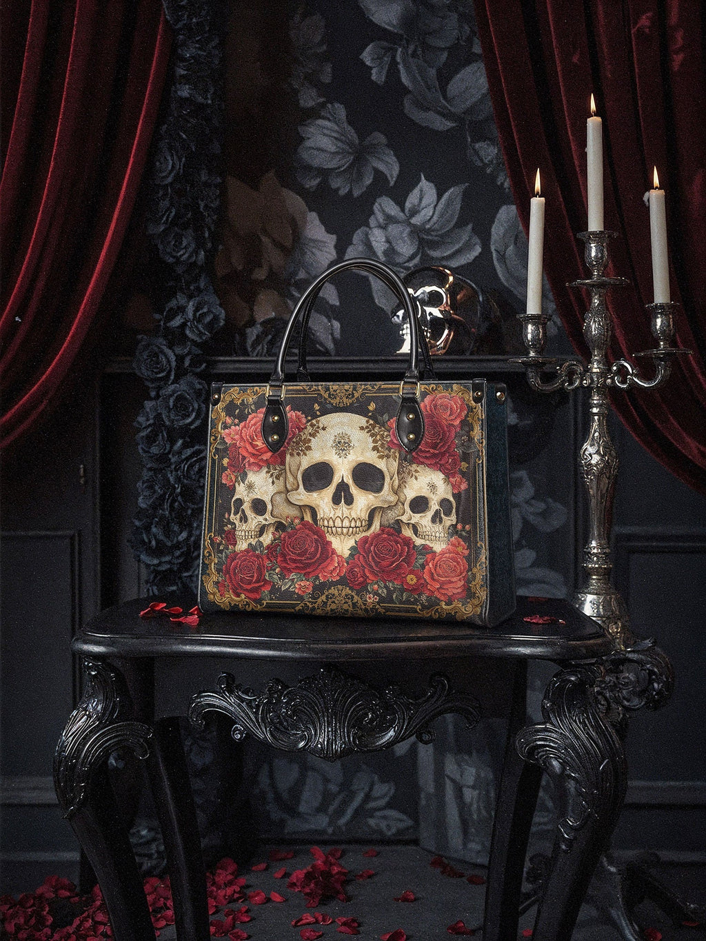 "Bloodrose" The Day-to-Night Skull Set
