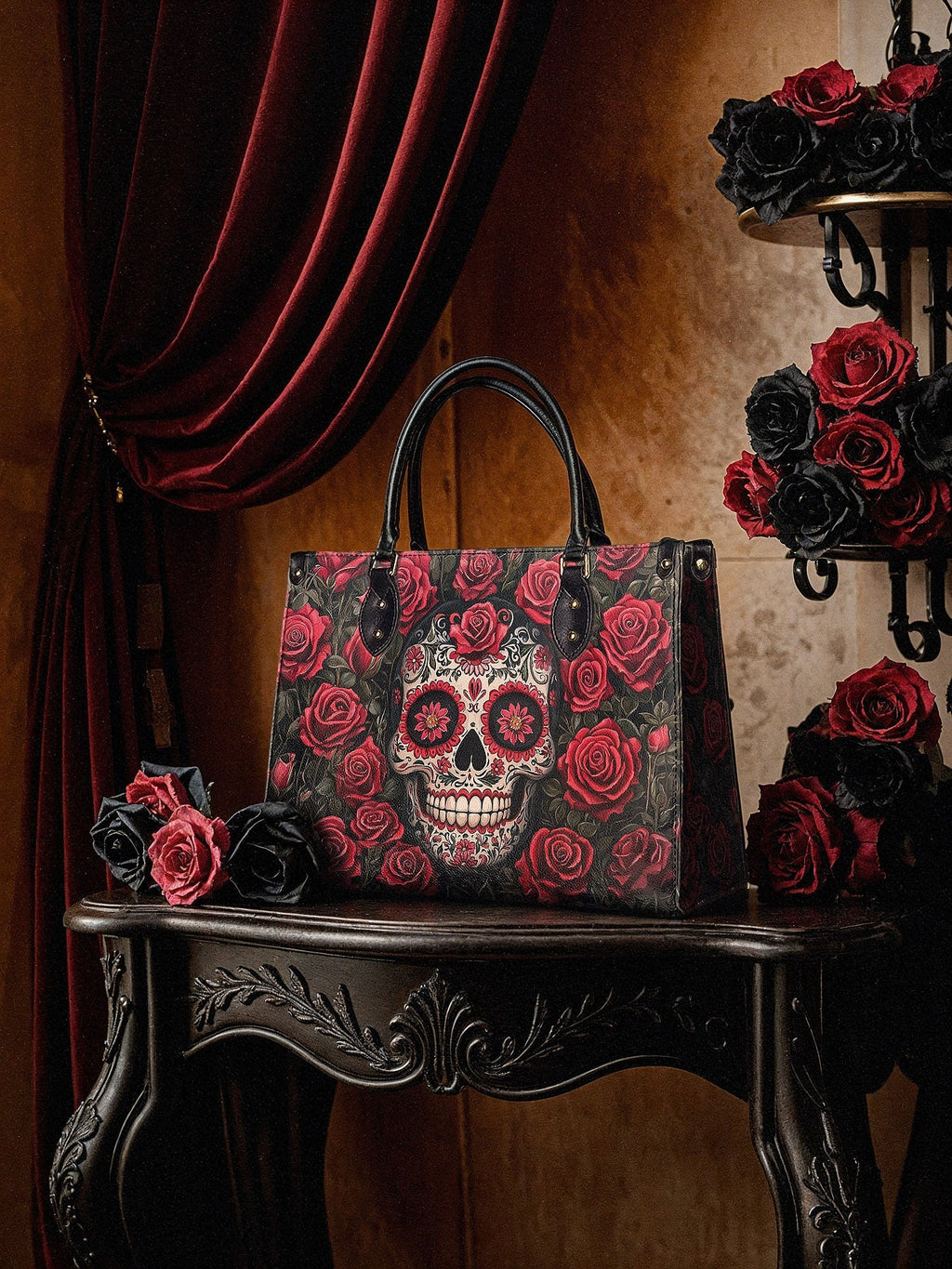 "La Roja" The Day-to-Night Skull Set